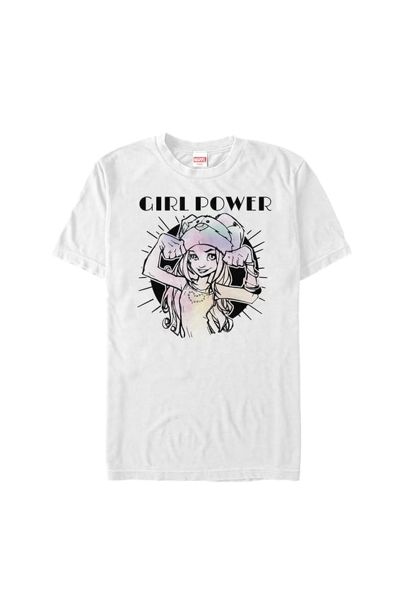 Men's Marvel Runaways Molly Girl Power Graphic Tee White Small
