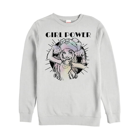 Men's Marvel Runaways Molly Girl Power Sweatshirt White Medium