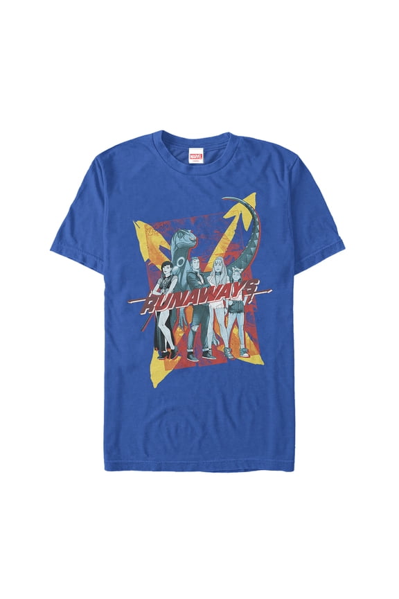 Men's Marvel Runaways Retro Team Graphic Tee Royal Blue Medium