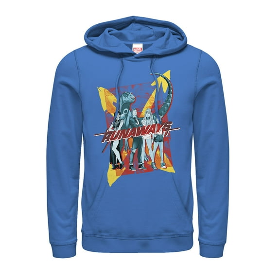 Men's Marvel Runaways Retro Team Pull Over Hoodie Royal Blue Small