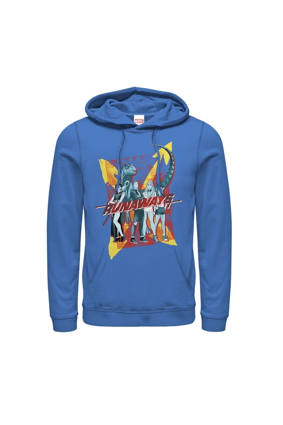 Men's Marvel Runaways Retro Team Pull Over Hoodie Royal Blue Small