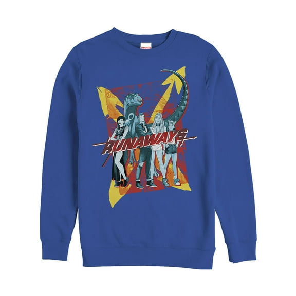 Men's Marvel Runaways Retro Team  Sweatshirt Royal Blue Small