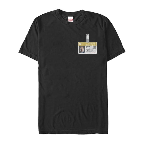 Men's Marvel S.H.I.E.L.D Coulson Badge Graphic Tee Black Large
