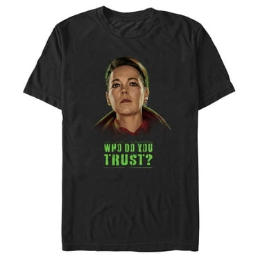 Men's Marvel: Secret Invasion Sonya Falsworth Who Do You Trust  Graphic Tee Black Large