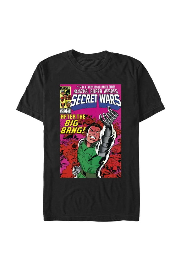Men's Marvel Secret Wars Doctor Doom Comic Book Cover Graphic T-Shirt