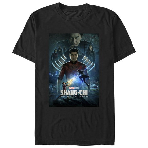 Men's Marvel Shang-Chi and the Legend of the Ten Rings Action Poster Graphic Tee Black Medium