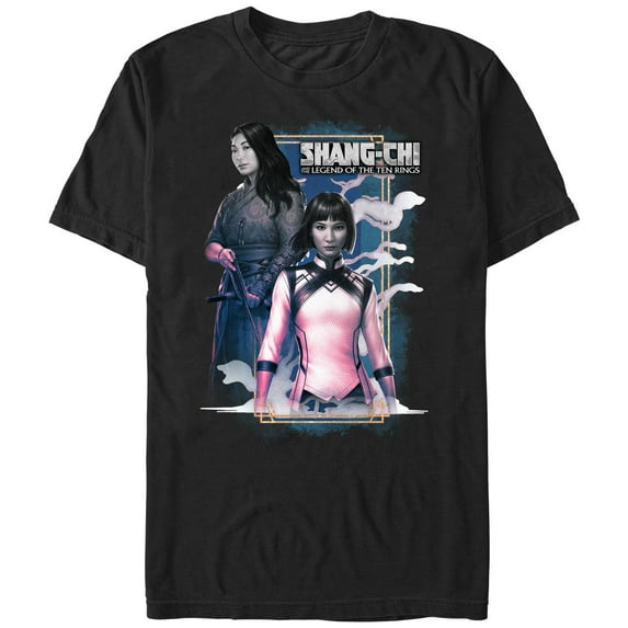 Men's Marvel Shang-Chi and the Legend of the Ten Rings Katy Chen and Xialing Graphic Tee Black X Large