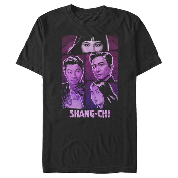 Men's Marvel Shang-Chi and the Legend of the Ten Rings Panel Portraits Graphic Tee Black Large