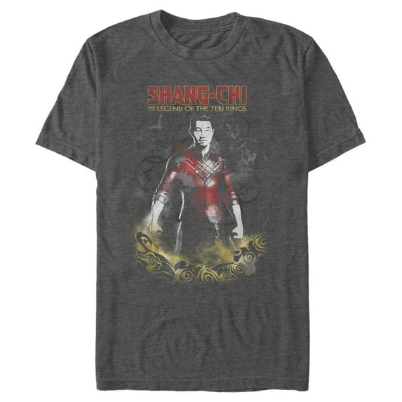 Men's Marvel Shang-Chi and the Legend of the Ten Rings Watercolor Portrait Graphic Tee Charcoal Heather Small