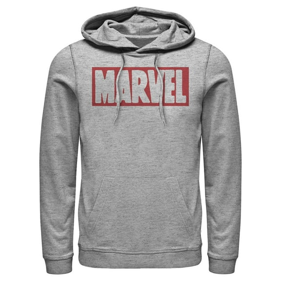 Men's Marvel Essential Red Outline Logo Pull Over Hoodie