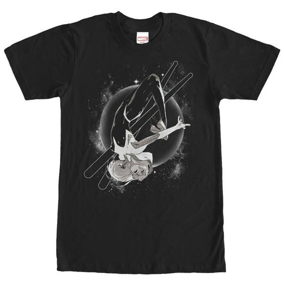 Men's Marvel Spider Gwen Space Graphic Tee Black Small