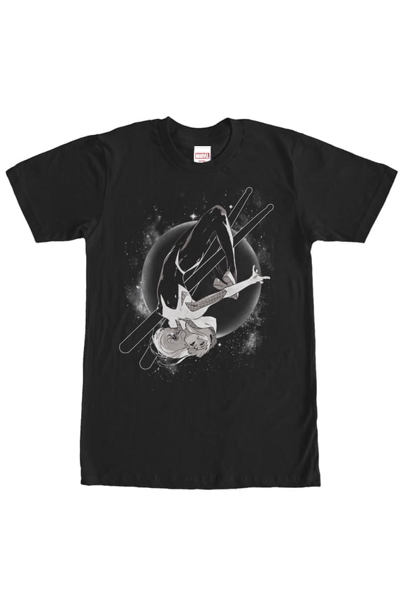Men's Marvel Spider Gwen Space Graphic Tee Black Small