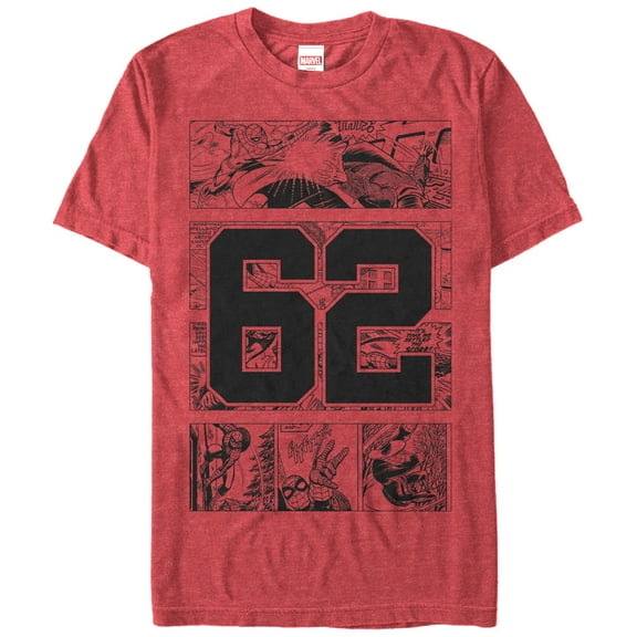 Men's Marvel Spider-Man 6Comic Book  Graphic Tee Red Heather Medium