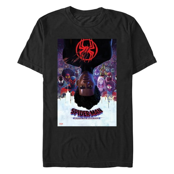 Men's Marvel: Spider-Man: Across the Spider-Verse Miles Morales Movie Poster  Graphic T-Shirt