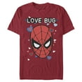thumbnail image 1 of Men's Marvel Spider-Man Candy Heart Love Bug  Graphic Tee Cardinal Large, 1 of 5