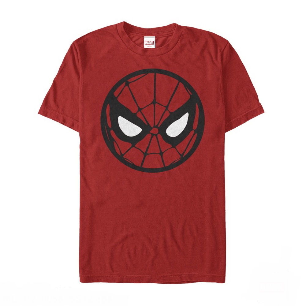 Men's Marvel Spider-Man Circle Mask  Graphic Tee Red 3X Large - image 1 of 4