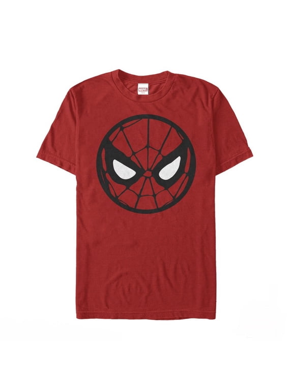 Men's Marvel Spider-Man Circle Mask Graphic Tee Red Large