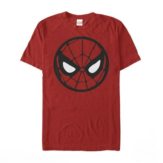 Men's Marvel Spider-Man Circle Mask Graphic Tee Red Small
