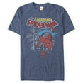 thumbnail image 1 of Men's Marvel Spider-Man Comic Book Cent  Graphic Tee Navy Blue Heather Large, 1 of 4
