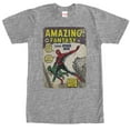 thumbnail image 1 of Men's Marvel Spider-Man Comic Book Cover Print  Graphic Tee Athletic Heather Small, 1 of 4