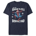 thumbnail image 1 of Men's Marvel Spider-Man Dad 'Tis the Season  Graphic Tee Navy Blue X Large, 1 of 4