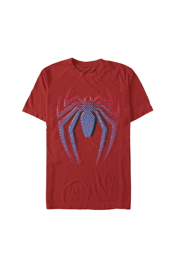 Men's Marvel Spider-Man Dot Logo Graphic Tee Red Small