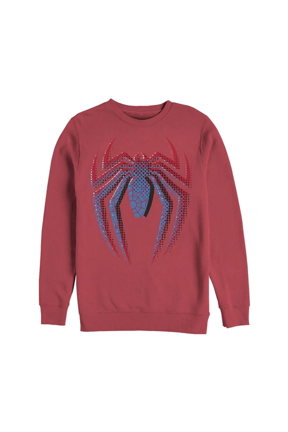 Men's Marvel Spider-Man Dot Logo Sweatshirt Red 2X Large