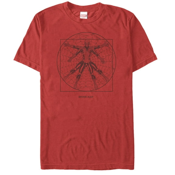 Men's Marvel Spider-Man Double Art Graphic Tee Red X Large