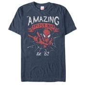 Mens Marvel Spider-Man Est 62 Graphic Tee Navy Blue Heather 3X Large