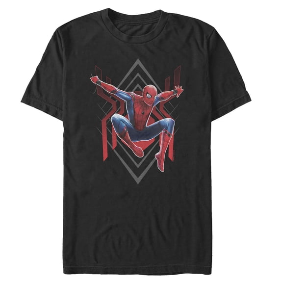Men's Marvel Spider-Man: Far From Home Diamond Graphic Tee Black 5X Large