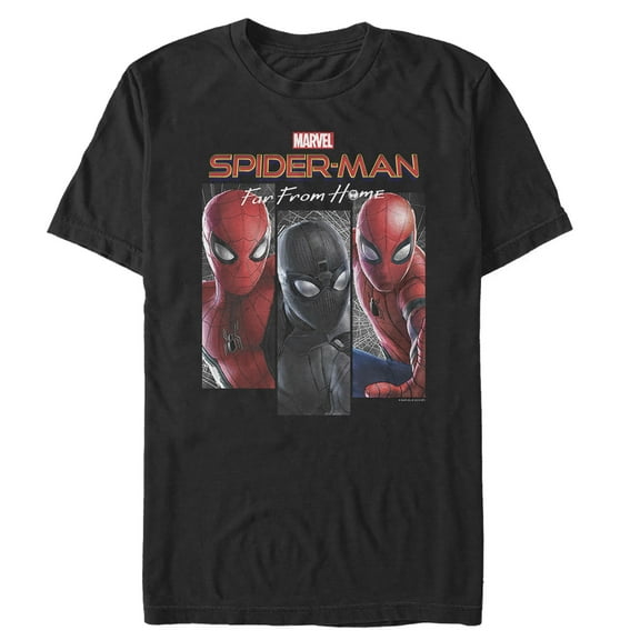 Men's Marvel Spider-Man: Far From Home Every Suit Graphic Tee Black Small