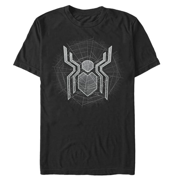 Men's Marvel Spider-Man: Far From Home Ghostly Logo Graphic Tee Black X Large