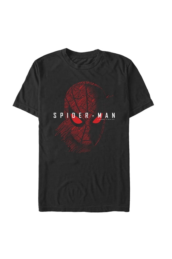 Men's Marvel Spider-Man: Far From Home Glow Graphic Tee Black 5X Large