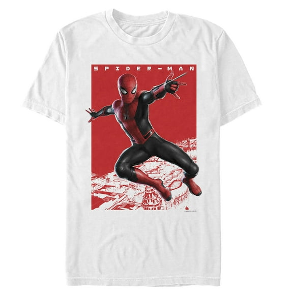 Men's Marvel Spider-Man: Far From Home Sightseeing  Graphic Tee White 2X Large