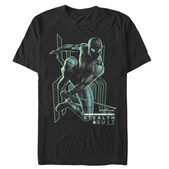 Men's Marvel Spider-Man: Far From Home Stealth Hero  Graphic Tee Black 4X Large