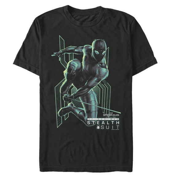 Men's Marvel Spider-Man: Far From Home Stealth Hero Graphic Tee Black Medium