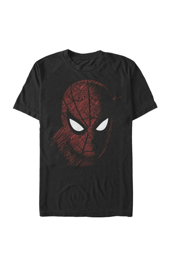 Men's Marvel Spider-Man: Far From Home Tech Pattern Graphic Tee Black Large