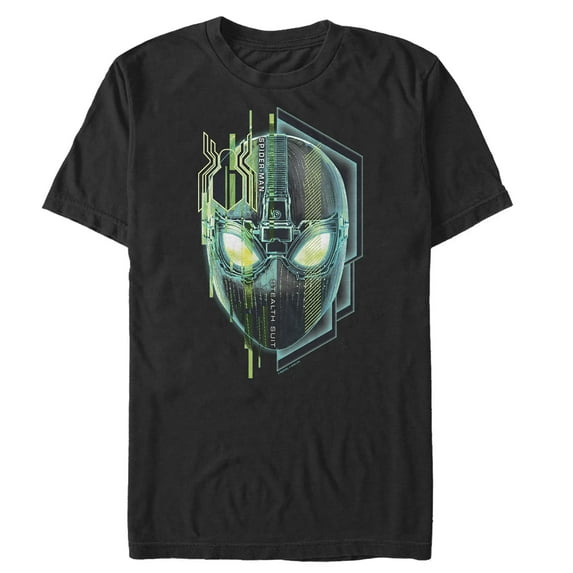 Men's Marvel Spider-Man: Far From Home Techy Mask Graphic Tee Black 5X Large