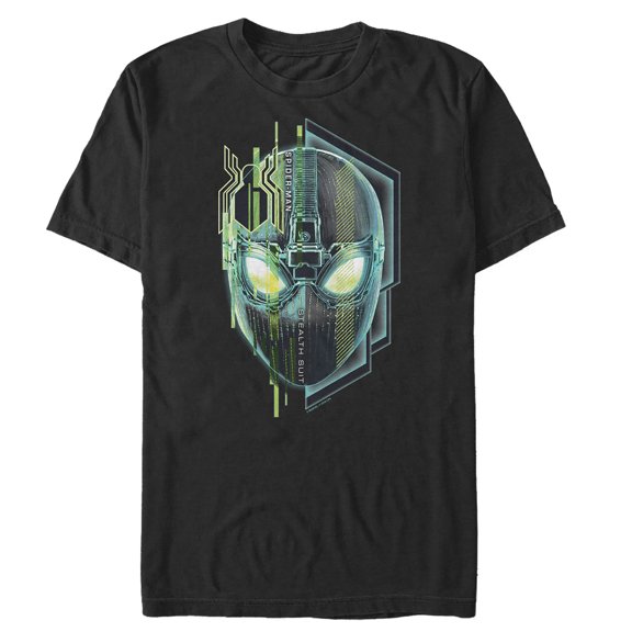 Men's Marvel Spider-Man: Far From Home Techy Mask Graphic Tee Black Medium