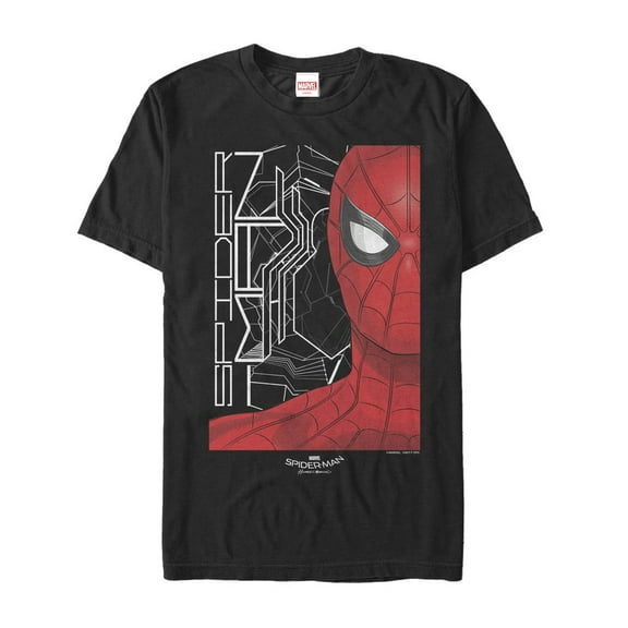 Men's Marvel Spider-Man: Homecoming Face  Graphic Tee Black Large