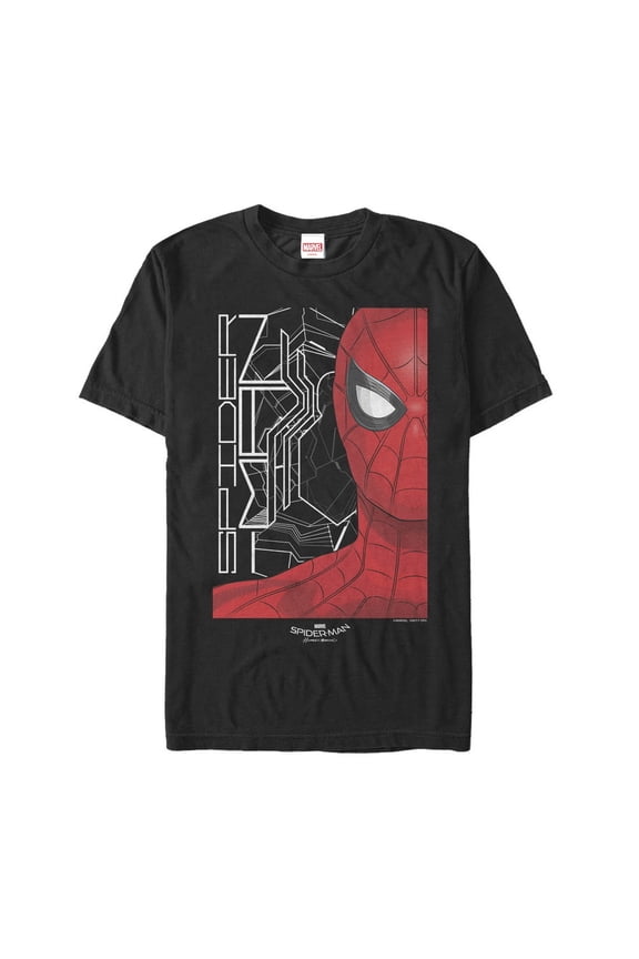 Men's Marvel Spider-Man: Homecoming Face Graphic Tee Black X Large