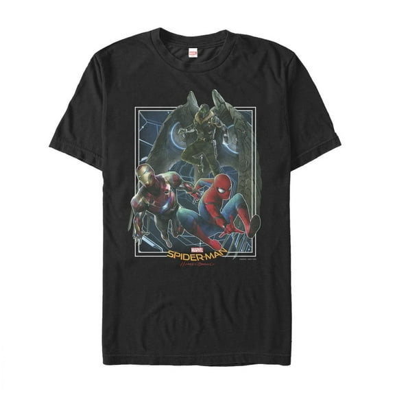 Men's Marvel Spider-Man: Homecoming Group Shot  Graphic Tee Black Medium