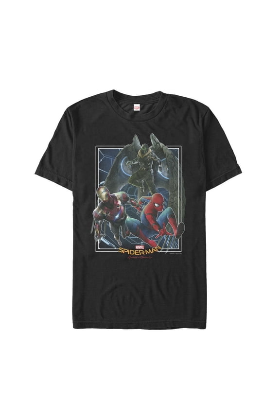 Men's Marvel Spider-Man: Homecoming Group Shot Graphic Tee Black Medium