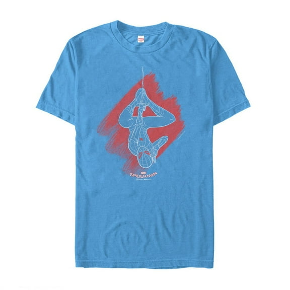 Men's Marvel Spider-Man: Homecoming Hang  Graphic Tee Turquoise Medium