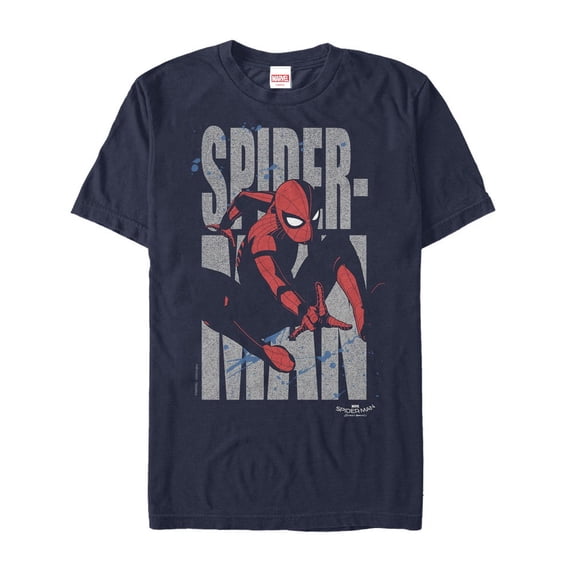 Men's Marvel Spider-Man: Homecoming Name Graphic Tee Navy Blue 2X Large