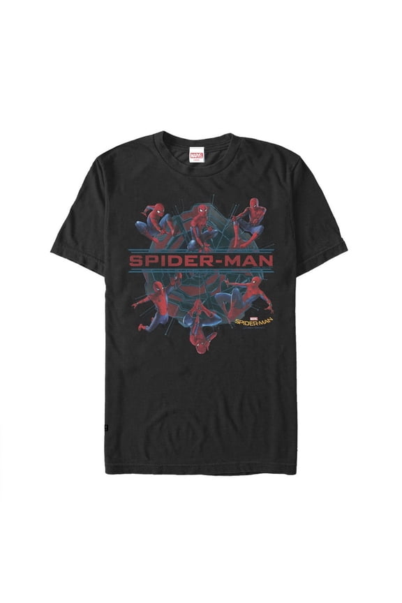 Men's Marvel Spider-Man: Homecoming Poses  Graphic Tee Black Large