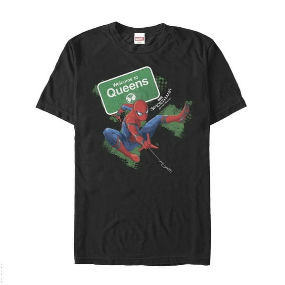 Men's Marvel Spider-Man: Homecoming Welcome to Queens  Graphic Tee Black X Large