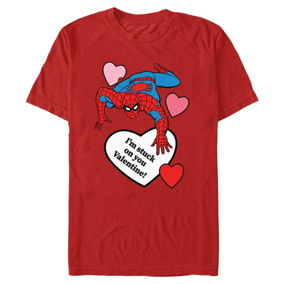 Men's Marvel: Spider-Man I’m Stuck on You Valentine  Graphic T-Shirt