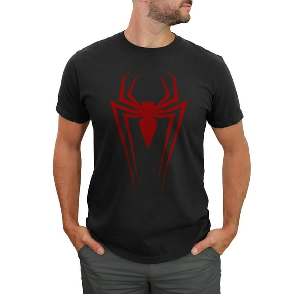 Men's Marvel Spider-Man Icon Badge  Graphic Tee Black 3X Large
