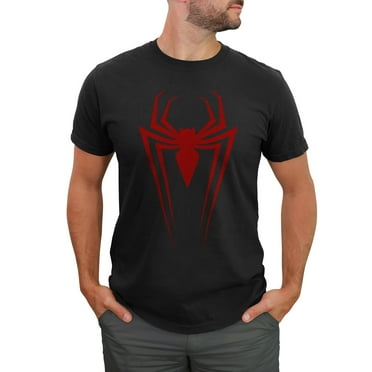 Men's Marvel Spider-Man Icon Badge  Graphic Tee Black Small